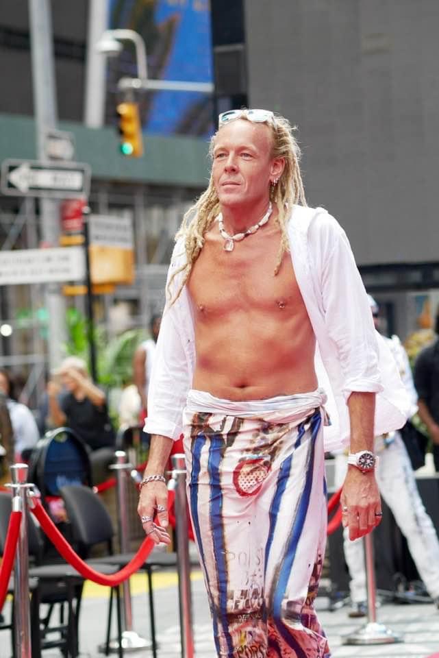 Captain Robbie on a runway during New York Fashion Week
