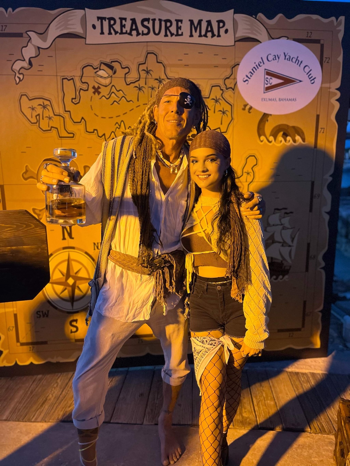 Captain Robbie at the Staniel Cay Yacht Club Pirate Party